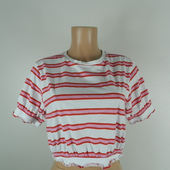 ASOS Tops - Asos Short Sleeve Crop Top Striped Size 10